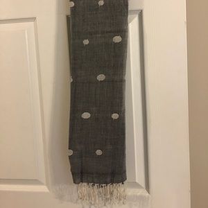 Eileen Fisher Polka Dot Linen Scarf